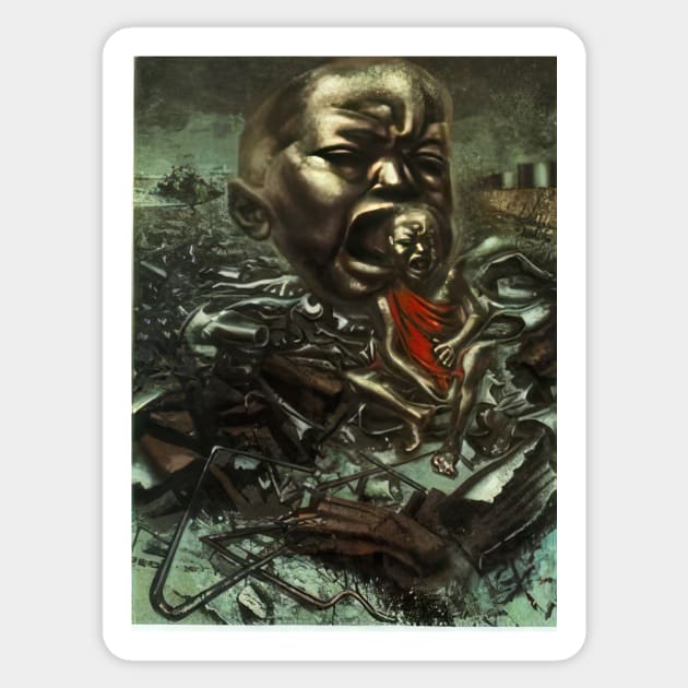 echo of a scream 1937 - David Alfaro Siqueiros Sticker by Kollagio